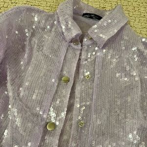 Taylor Swift Eras Tour Lavender Haze Sequin Top